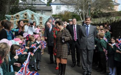 HRH Princess Royal visits Lynton and Lynmouth Cliff Railway