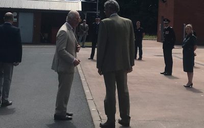 HRH Prince Charles visits Middlemoor Fire Service HQ 22nd July 2020