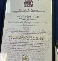 Neighbourhood Friends Westbank awarded the Queens Award for Voluntary Service