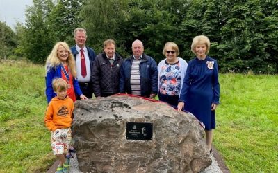 The Rt. Hon. The Countess of Arran CVO MBE Visits Commemorative Stone for Her Late Majesty in South Molton